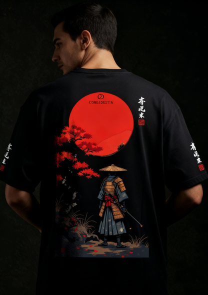 Samurai 01 c2d0001 - Mens Oversized tshirt with samurai themed print