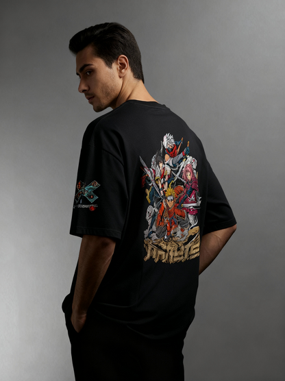 Naruto 01 c2d0002 - Mens Oversized tshirt with anime themed print