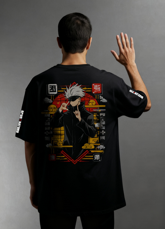 satoru 01 c2d0003 - Mens Oversized tshirt with anime themed print