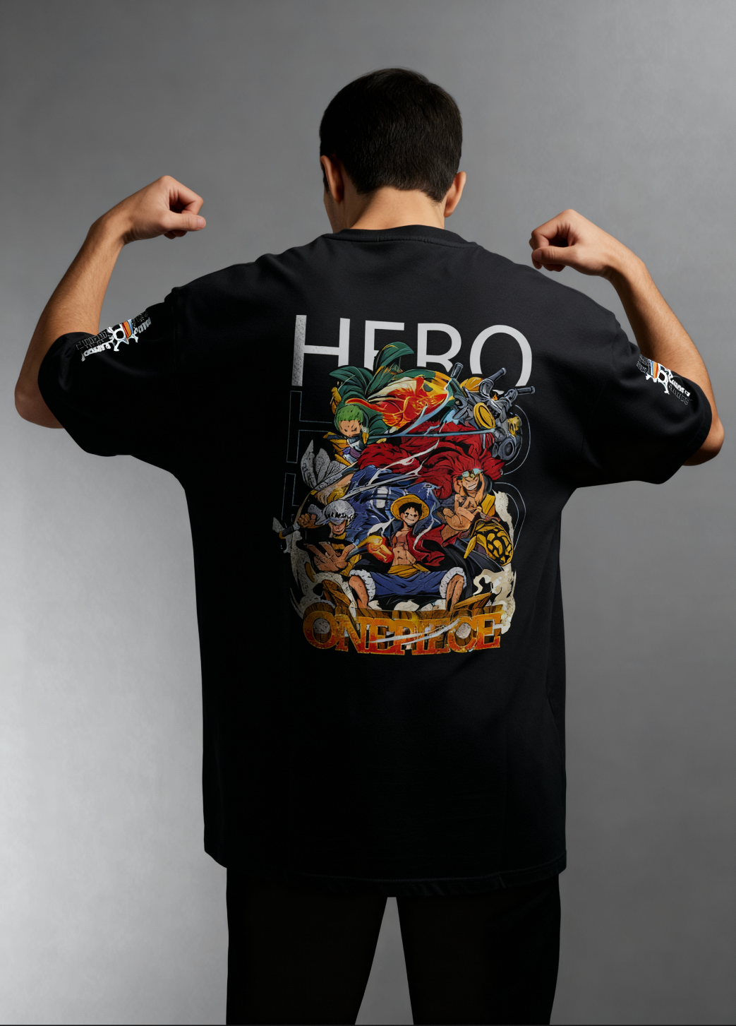 onepeace 01 c2d0005 Mens Oversized tshirt with anime themed print