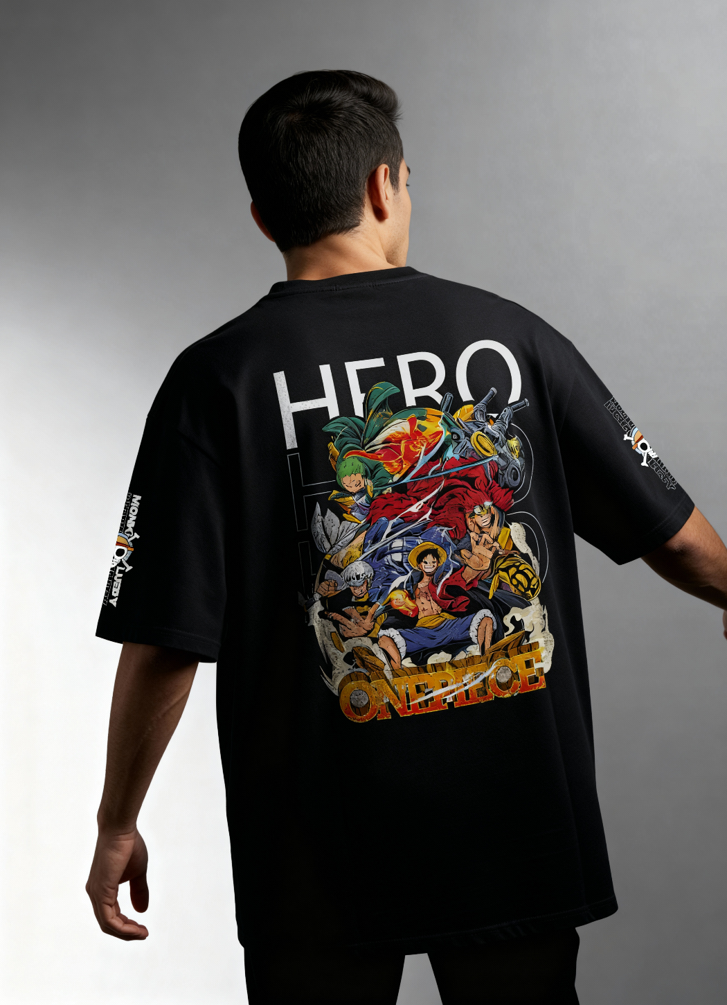 onepeace 01 c2d0005 Mens Oversized tshirt with anime themed print