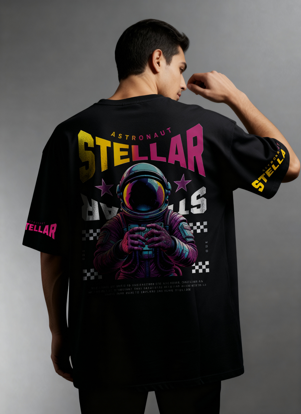 Stellar space 01 c2d0006 Mens Oversized tshirt with space themed print