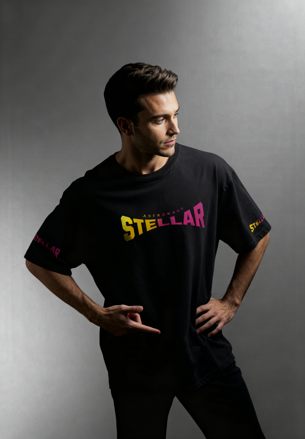 Stellar space 01 c2d0006 Mens Oversized tshirt with space themed print