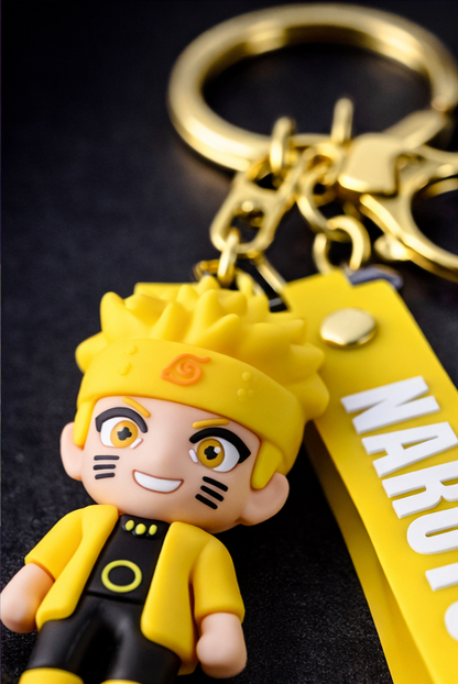 Naruto Anime Yellow Ninja Rubber Keychain – Premium Collectible