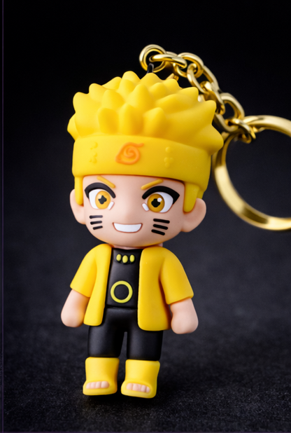 Naruto Anime Yellow Ninja Rubber Keychain – Premium Collectible