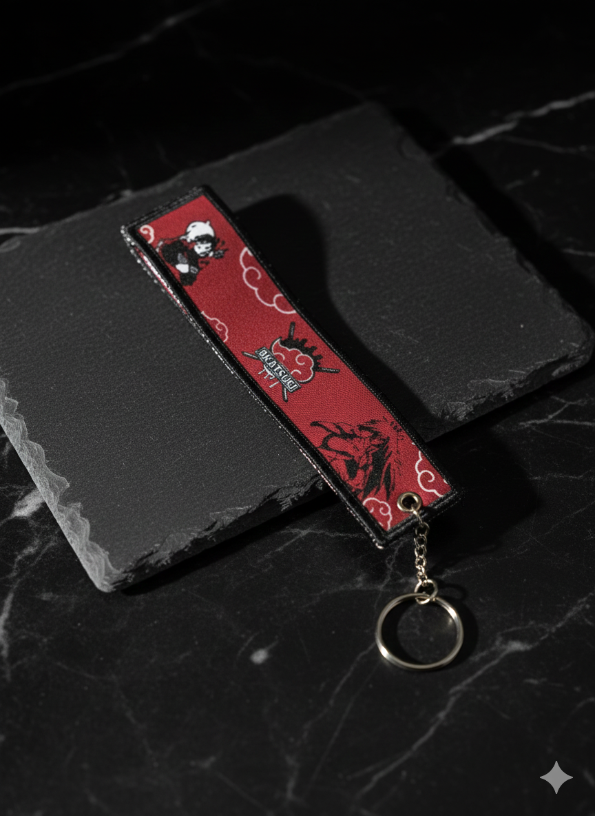 🔥 Premium Woven Label Keychain – Anime & Gaming Edition