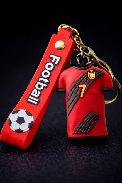 Football Jersey #7 Rubber Keychain – Premium Sports Collectible