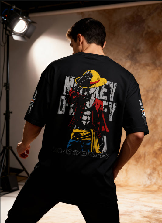 Luffy - 02 c2d0008- Mens Oversized tshirt with anime themed print