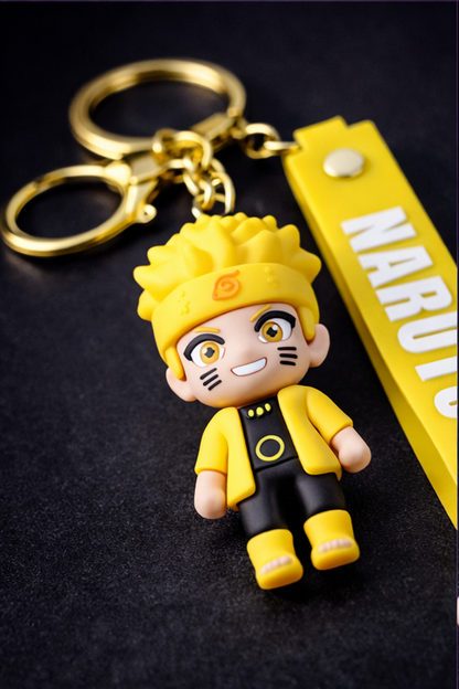 Naruto Anime Yellow Ninja Rubber Keychain – Premium Collectible