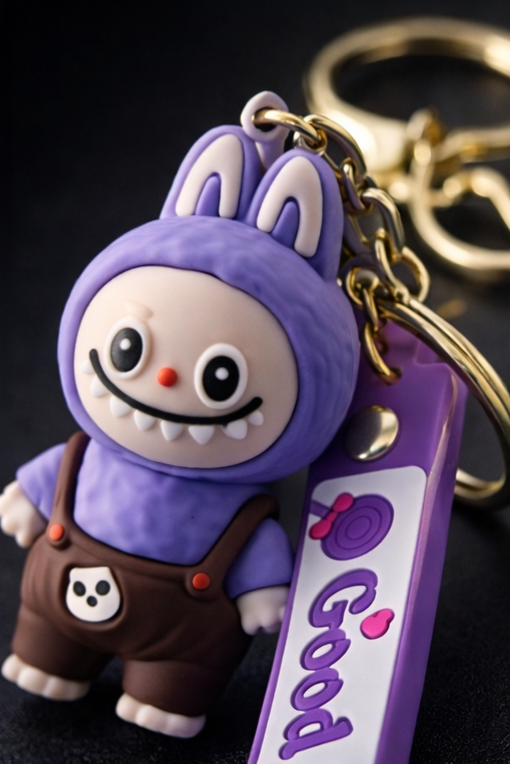 Labubu Cute Bunny Cartoon Rubber Keychain – Premium Collectible
