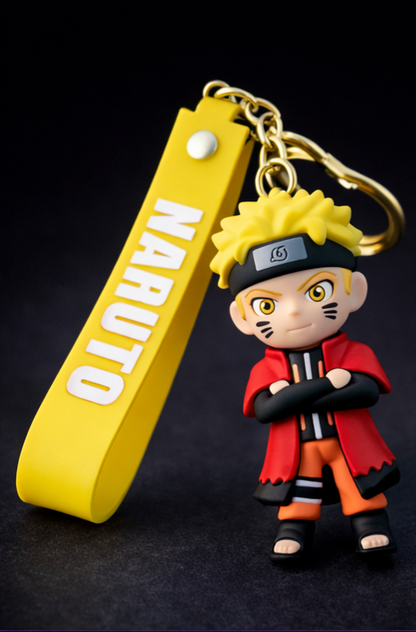 Naruto Anime Blonde Ninja Rubber Keychain – Premium Collectible