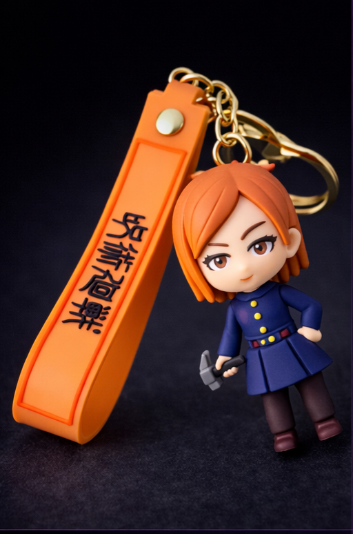 Jujutsu Kaisen.Anime Nobara Kugisaki Character Rubber Keychain – Premium Collectible