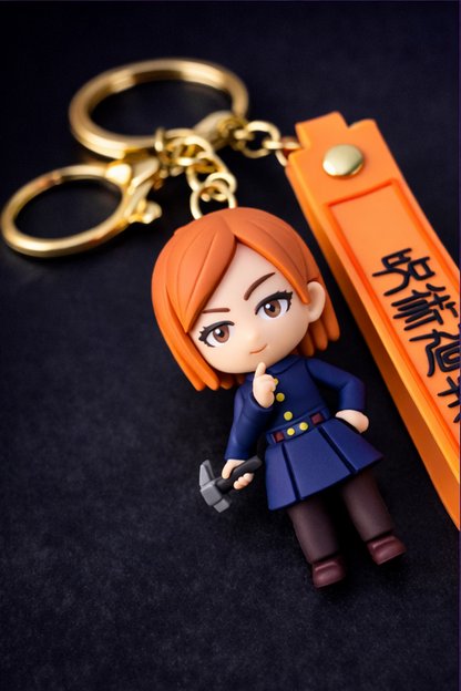 Jujutsu Kaisen.Anime Nobara Kugisaki Character Rubber Keychain – Premium Collectible