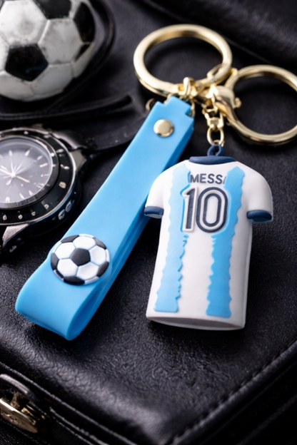 Football Jersey #10 Rubber Keychain – Premium Sports Collectible