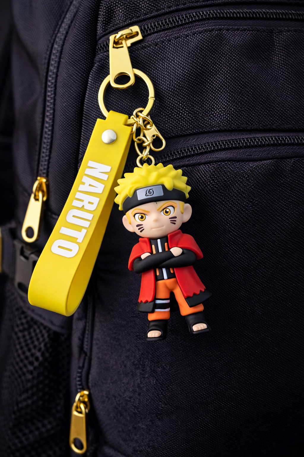 Naruto Anime Blonde Ninja Rubber Keychain – Premium Collectible