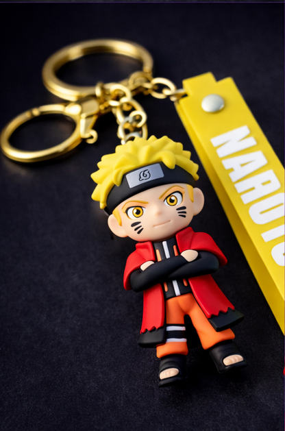 Naruto Anime Blonde Ninja Rubber Keychain – Premium Collectible