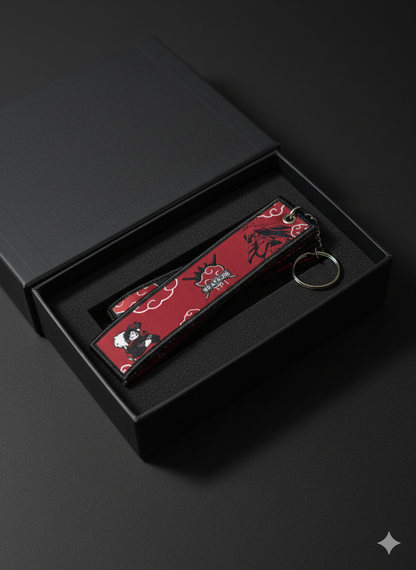 🔥 Premium Woven Label Keychain – Anime & Gaming Edition