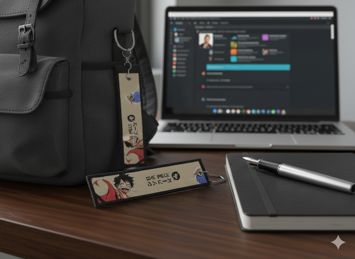 🔥 Premium Woven Label Keychain – Anime Edition (Collector’s Style)