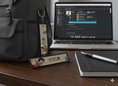 🔥 Premium Woven Label Keychain – Anime Edition (Collector’s Style)