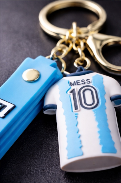 Football Jersey #10 Rubber Keychain – Premium Sports Collectible