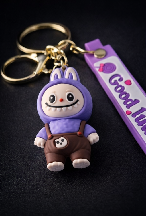 Labubu Cute Bunny Cartoon Rubber Keychain – Premium Collectible