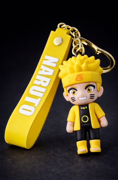 Naruto Anime Yellow Ninja Rubber Keychain – Premium Collectible